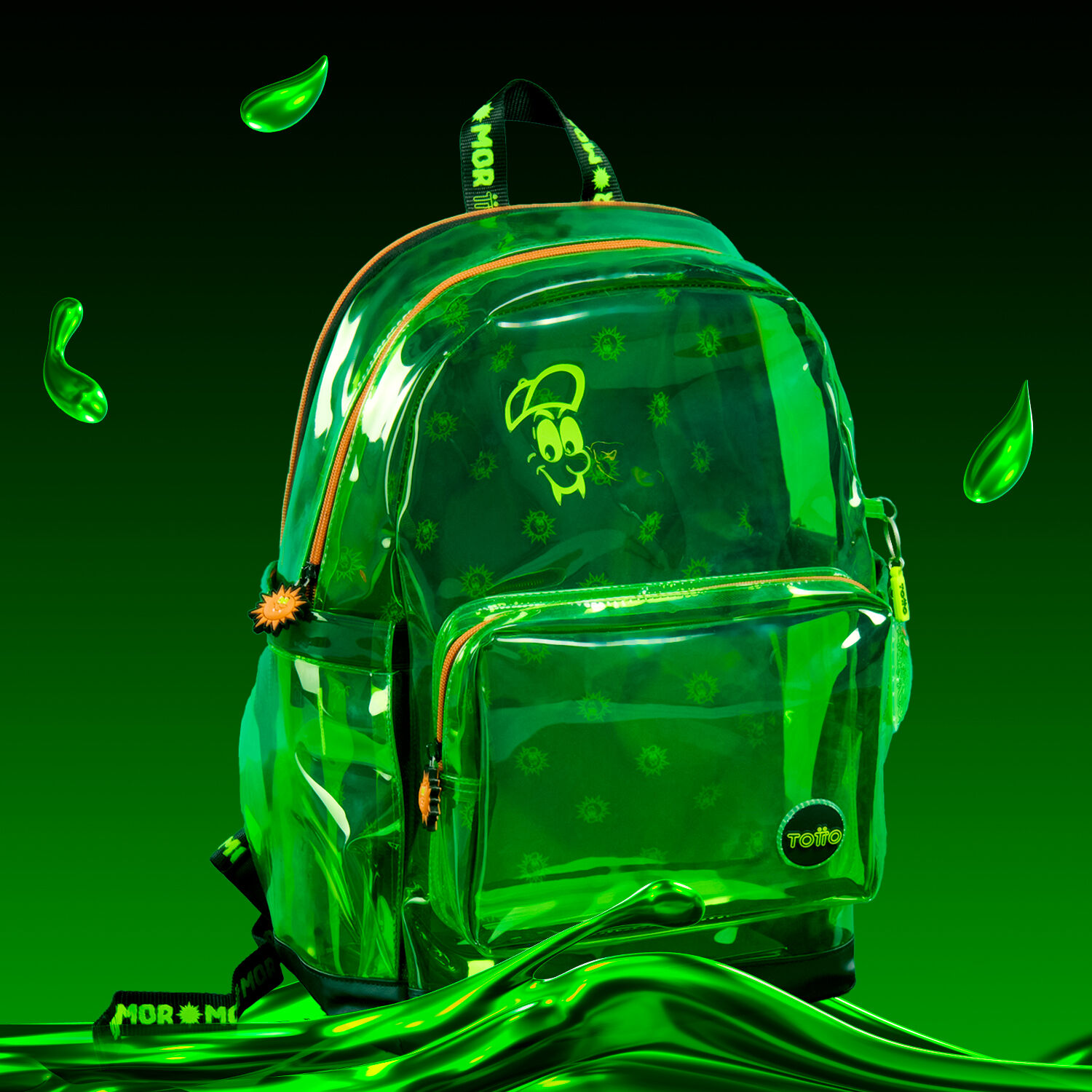 Mochilas totto transparentes clearance